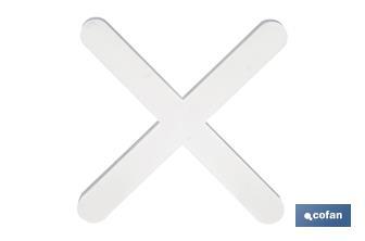 Highly resistant cross-shaped tile spacers for tiling projects | Available in different sizes and packaging - Cofan