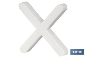 Highly resistant cross-shaped tile spacers for tiling projects | Available in different sizes and packaging - Cofan