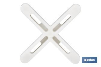 Highly resistant cross-shaped tile spacers for tiling projects | Available in different sizes and packaging - Cofan