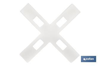Highly resistant cross-shaped tile spacers for tiling projects | Available in different sizes and packaging - Cofan