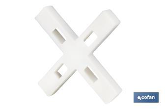 Highly resistant cross-shaped tile spacers for tiling projects | Available in different sizes and packaging - Cofan
