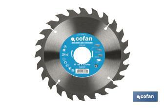 Circular saw blade | Suitable for cutting wood | Available in different teeth | Available in wide range of sizes - Cofan