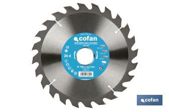 Circular saw blade | Suitable for cutting wood | Available in different teeth | Available in wide range of sizes - Cofan