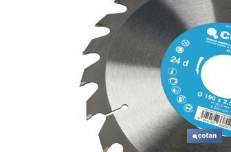 Circular saw blade | Suitable for cutting wood | Available in different teeth | Available in wide range of sizes - Cofan