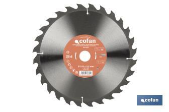 Circular saw blade | Wood cutting disc | Idea for table saws | 28 teeth | Size: 315 x 3.2 x 30mm - Cofan