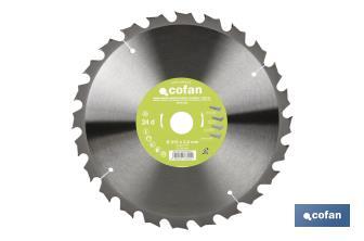 Mitre saw blade | Suitable for cutting wood and metal | Available in different teeth: 24, 28 and 32 | Available in different sizes - Cofan