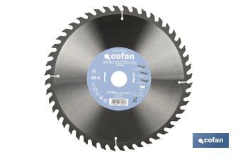 Mitre saw blade | Suitable for cutting wood | Available in different teeth | Available in different sizes - Cofan