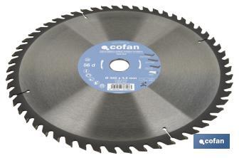 Lame de scie à onglet | Disque de coupe pour bois | Différents nombres de dents | Différentes dimensions - Cofan