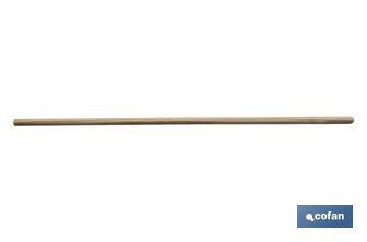 Wooden handle for sweeping brush | Size: 1.20m, diameter: 2.8cm | Threaded end - Cofan