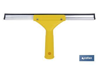 Limpiacristales de Metal con Adaptador de 20 cm de Ancho | Compatible con Palos para hacer la labor más cómoda - Cofan