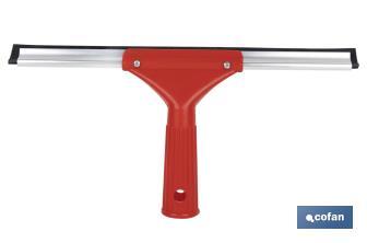 Limpiacristales de Metal con Adaptador de 20 cm de Ancho | Compatible con Palos para hacer la labor más cómoda - Cofan