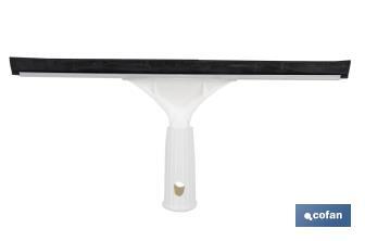Limpiacristales de Metal con Adaptador de 20 cm de Ancho | Compatible con Palos para hacer la labor más cómoda - Cofan