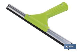 Limpiacristales de Metal con Adaptador de 20 cm de Ancho | Compatible con Palos para hacer la labor más cómoda - Cofan