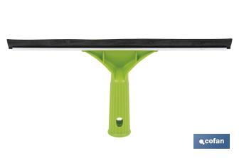Limpiacristales de Metal con Adaptador de 20 cm de Ancho | Compatible con Palos para hacer la labor más cómoda - Cofan