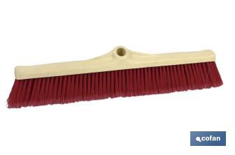 Industrial broom with soft plastic head | Blunt plastic bristles | Width: 60cm - Cofan