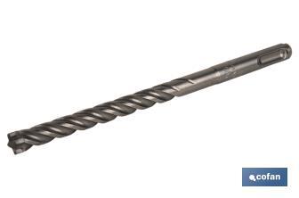 Hammer drill bits with SDS-PLUS shank for reinforced concrete | Reinforced and compact point | Ideal for reinforced concrete | Available in different sizes to choose from - Cofan