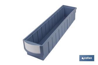 Blue polypropylene storage bin | Different sizes to choose from | Suitable for shop counters and shelves - Cofan