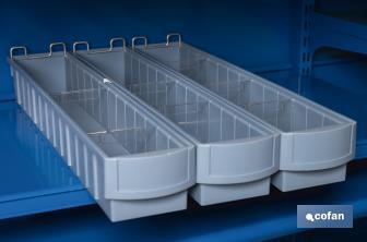 Blue polypropylene storage bin | Different sizes to choose from | Suitable for shop counters and shelves - Cofan