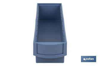 Blue polypropylene storage bin | Different sizes to choose from | Suitable for shop counters and shelves - Cofan