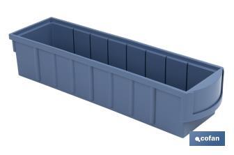 Blue polypropylene storage bin | Different sizes to choose from | Suitable for shop counters and shelves - Cofan
