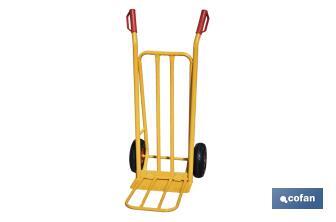 Folding sack truck with large toe plate | Load capacity: 300kg | Weight: 12kg | Size: 1,160 x 510 x 780mm - Cofan