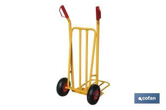 Carretilla de almacén plegable con pala ancha | Capacidad de carga: 300 kg | Peso: 12 kg | Medidas: 1160 x 510 x 780 mm - Cofan