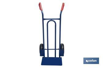 Sack truck with fixed noseplate and tyres | With pneumatic tyres | Size: 1,100 x 520 x 480mm - Cofan