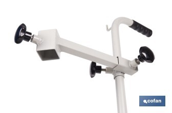 Carretilla portabidones | Ruedas de poliuretano con rodamientos y nylon | Mango acolchado | Ideal para talleres e industria | Adecuada para bidones de 60 litros - Cofan
