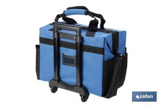 TROLLEY de ferramentas com vários bolsos e rodas resistentes | Dimensões: 45 x 24 x 42 cm - Cofan