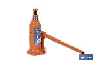 Hydraulic bottle jack | Maximum capacity of 4, 12 and 20 tonnes | High-quality and resistant steel - Cofan