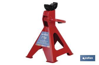 Caballete gato para taller en 2, 3 y 6 toneladas | Altura regulable | Fabricado en acero resistente al paso del tiempo - Cofan
