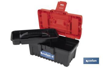 Caixa de ferramentas semi-profissional com fechos ABS | Disponível em vários tamanhos - Cofan