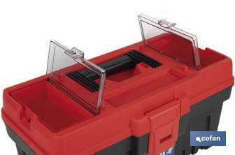 Caixa de ferramentas semi-profissional com fechos ABS | Disponível em vários tamanhos - Cofan