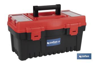 Caixa de ferramentas semi-profissional com fechos ABS | Disponível em vários tamanhos - Cofan