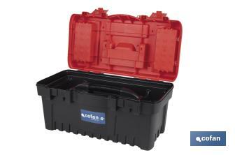 Caixa de ferramentas semi-profissional com fechos ABS | Disponível em vários tamanhos - Cofan