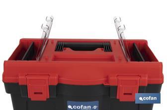 Caixa de ferramentas semi-profissional com fechos ABS | Disponível em vários tamanhos - Cofan