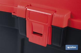 Tool box with organisers, reinforcements and ABS latches | Dimensions: 59.5 x 28.8 x 30.8cm - Cofan