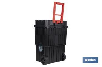 Carro de herramientas Compact con 2 Bloques | Con Doble Asa y Ruedas | Medidas: 45 x 36 x 64 cm - Cofan