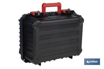 Carrying case with ABS latches, 2 handles and padded foam | Size: 44.5 x 36 x 21.6cm - Cofan