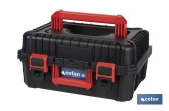 Carrying case with ABS latches, 2 handles and padded foam | Size: 44.5 x 36 x 21.6cm - Cofan