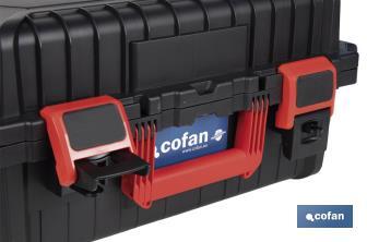 Carrying case with ABS latches, 2 handles and padded foam | Size: 44.5 x 36 x 21.6cm - Cofan