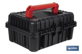 Carrying case with ABS latches, 2 handles and padded foam | Size: 44.5 x 36 x 21.6cm - Cofan