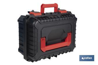 Carrying case with ABS latches, 2 handles and padded foam | Size: 44.5 x 36 x 21.6cm - Cofan