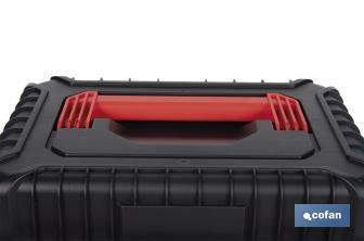 Carrying case with ABS latches, 2 handles and padded foam | Size: 44.5 x 36 x 21.6cm - Cofan