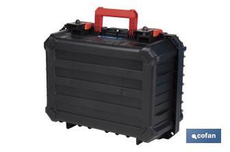 Carrying case with ABS latches, 2 handles and padded foam | Size: 44.5 x 36 x 21.6cm - Cofan