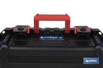 Carrying case with ABS latches, 2 handles and padded foam | Size: 44.5 x 36 x 21.6cm - Cofan
