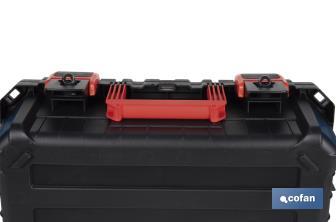 Carrying case with ABS latches, 2 handles and padded foam | Size: 44.5 x 36 x 21.6cm - Cofan