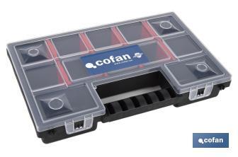Estojo organizador de ferramentas com compartimentos para peças pequenas | Disponível em três tamanhos diferentes - Cofan