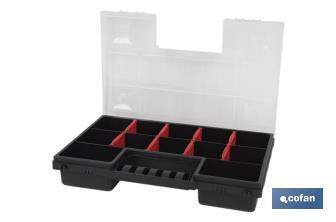 Estojo organizador de ferramentas com compartimentos para peças pequenas | Disponível em três tamanhos diferentes - Cofan