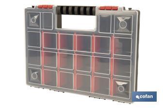Estojo organizador de ferramentas com compartimentos para peças pequenas | Disponível em três tamanhos diferentes - Cofan